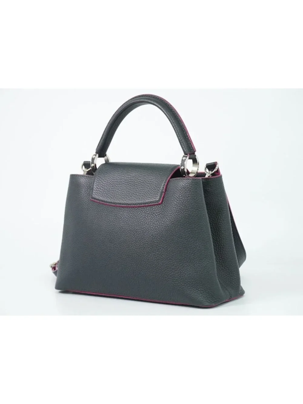 Louis Vuitton LV Capucines PM Taurillon Leather 2-Way Shoulder Bag Cobalt Navy
